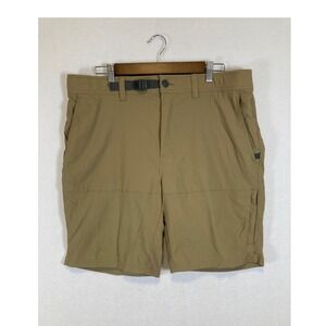 Hiking Gorpcore Free Country Mens 36 Tan Utility Stretch Belted Cargo Shorts